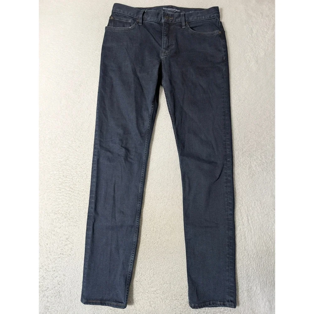 Banana‎ Republic Traveler Jeans Mens 30/32 Dark Blue Slim Fit Stretch